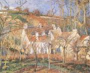 Camille Pissarro Red Roofs(Village Cornet,Impression of Winter) (mk09) oil painting